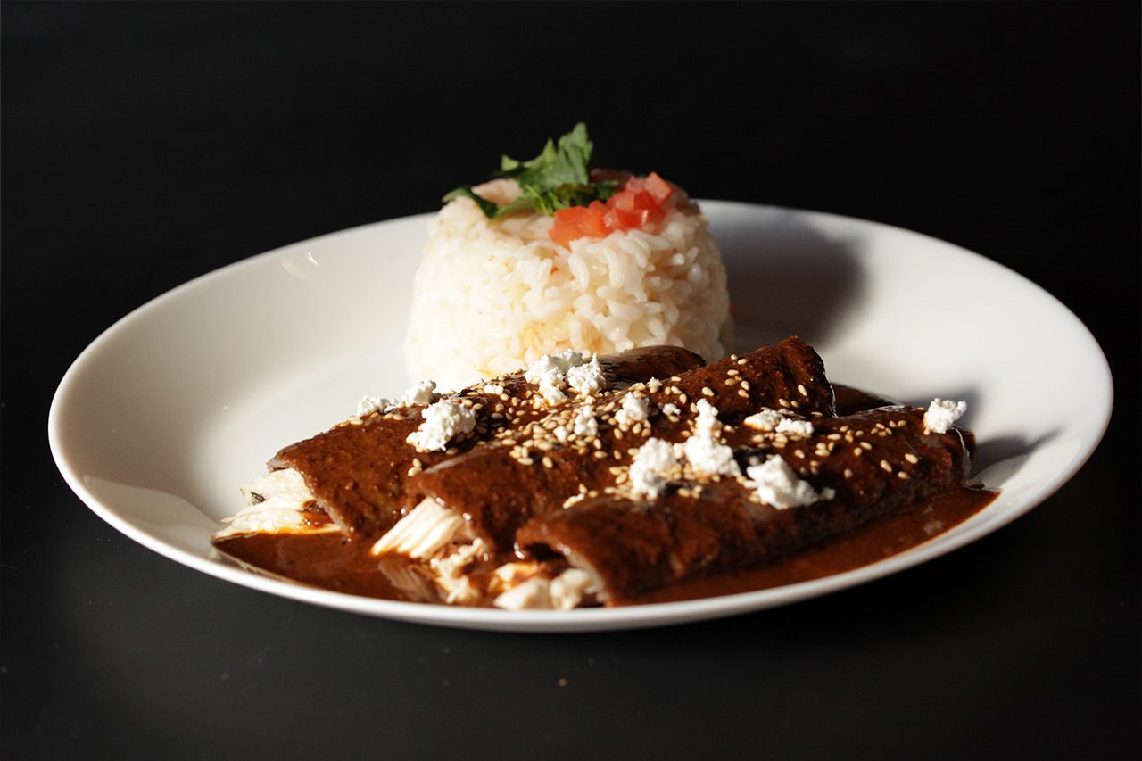 Enchiladas in Mole Poblano