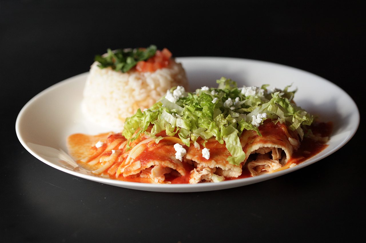 Enchiladas in Red Sauce