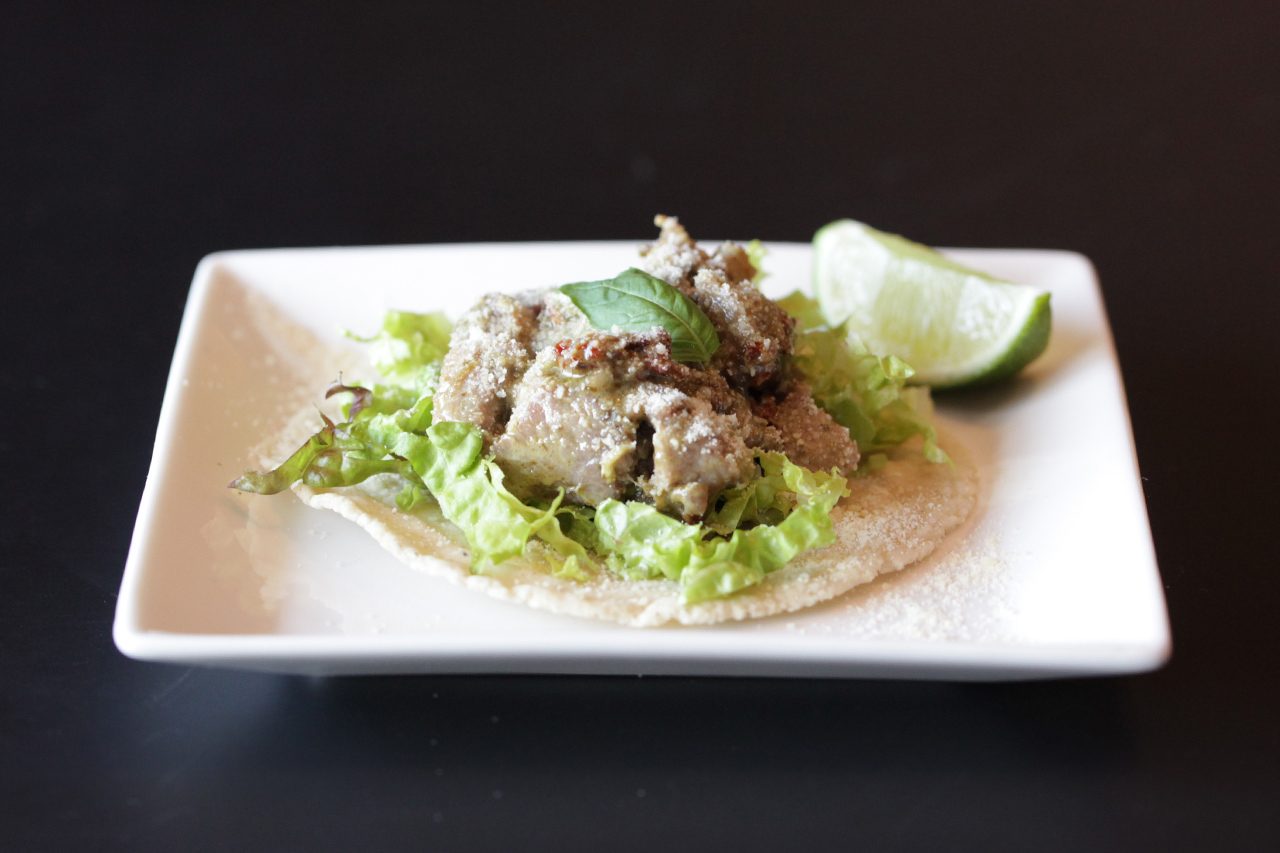 Tuna Cheek Basil Taco