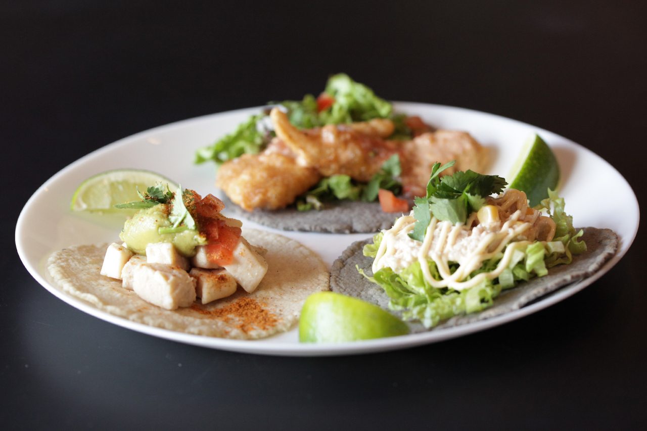 Three-Kind Seafood Tacos